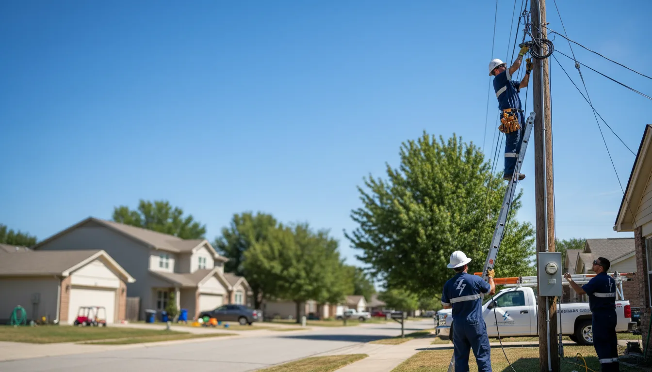 Residential electrician providing installation services in Clear Lake, WI